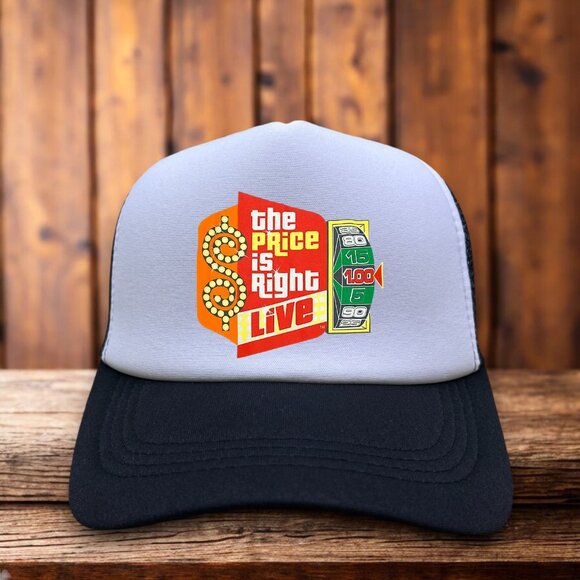 The Price Is Right Live Mens Trucker Hat Black Snapback 90s Game Show Ball Cap - Picture 1 of 4